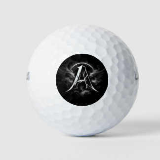 Conception de balle de golf à monogramme lettre A 