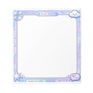 Conception de bloc-notes Kawaii Y2K Cyber Pastel B