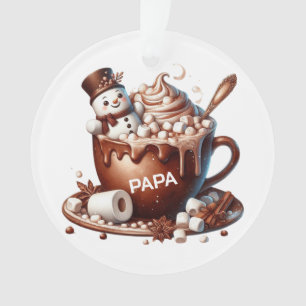 Conception de cacao bonhomme de neige mignon 