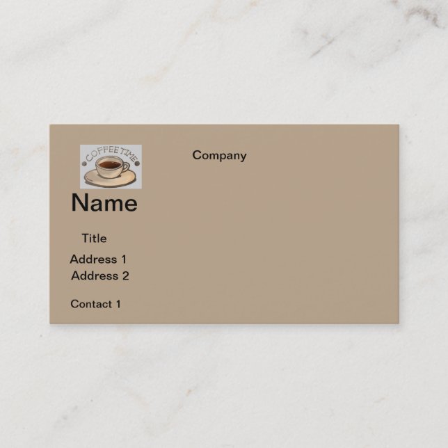CONCEPTION DE CAFÉ carte de visite (Devant)