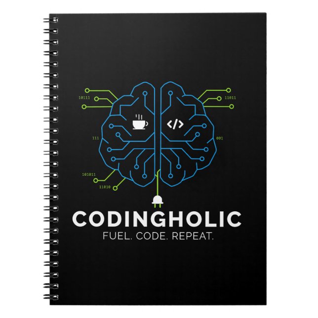Conception de cahier de codage de cerveau de techn (Devant)