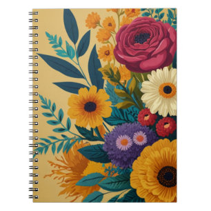 Conception de cahier floral charmant