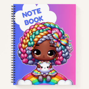 Conception de cahier mignon pour fille / Chibi