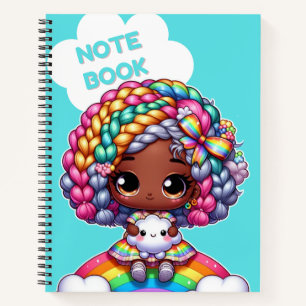 Conception de cahier mignon pour filles / Chibi