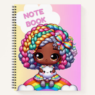 Conception de cahier mignon pour filles / Chibi