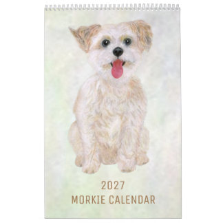Conception de calendrier Morkie 2027 à personnalis