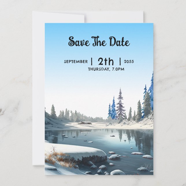 Conception de carte de Faire-part de mariage gelée (Dos)