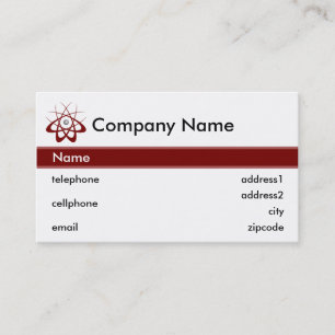 Conception de carte de visite de la science et