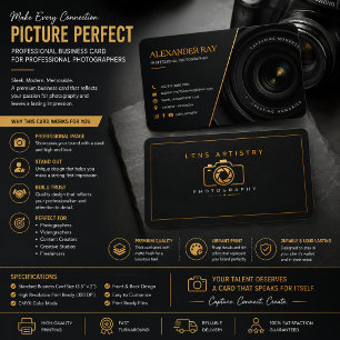 Conception de carte de visite de photographe de lu
