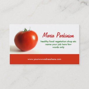 conception de carte de visite de tomate