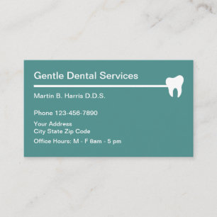 Conception de carte de visite douce de dentiste