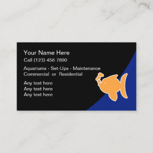 Conception de carte de visite marine d'aquarium