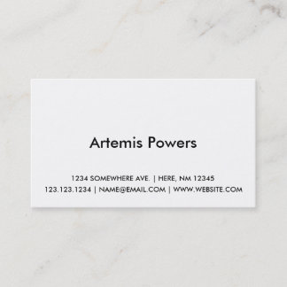 Conception de carte de visite simple d'avant