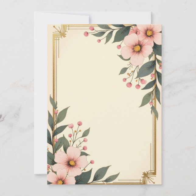 Conception de carte d'invitation de luxe (Devant)