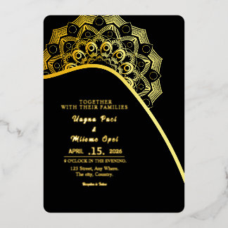 Conception de carte d'invitation de luxe en feuill
