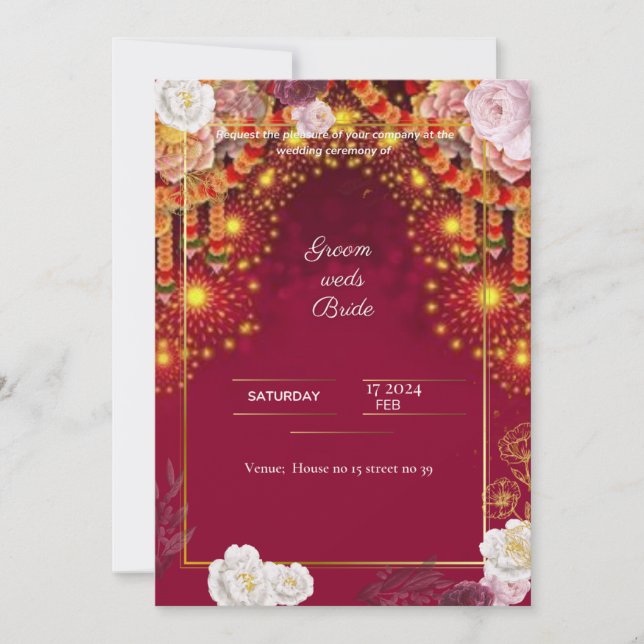 Conception de carte d'invitation numérique pour ma (Devant)