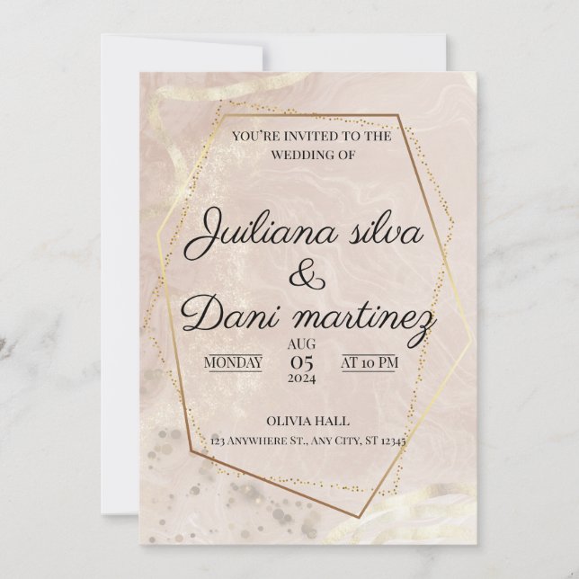 CONCEPTION DE CARTE FAIRE-PART DE MARIAGE (Devant)