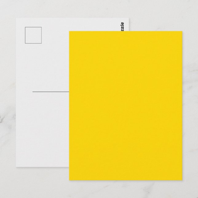 Conception de carte postale personnalisée jaune vi (Devant / Derrière)