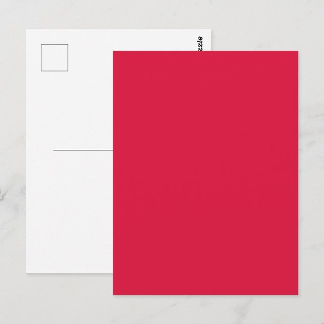 Conception de carte postale personnalisée Rouge cr (Devant / Derrière)