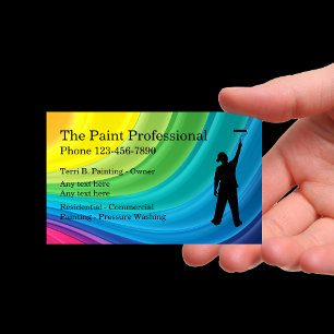 Conception de carte professionnelle de peintre