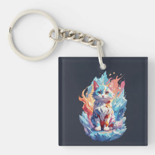 Conception de chat en cristal mignon Imaginaire