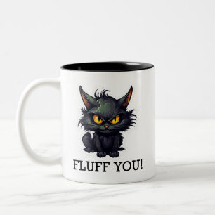 Conception de chat noir bébé - Mug à deux tons