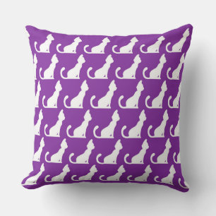 Conception de chat Oreiller à lancer violet