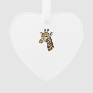 Conception de chemise de portrait de girafe gravur