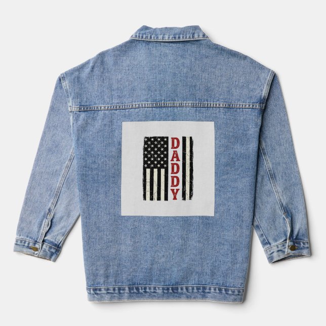 Conception de chemise Drapeau Américain Papa en dé (Verso)