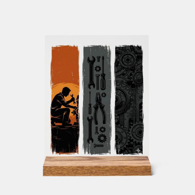 Conception de chemise triptyque d'outils de mécani (Recto)