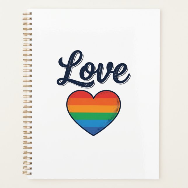 Conception de chemise vectorielle Love Rainbow Hea (Devant)