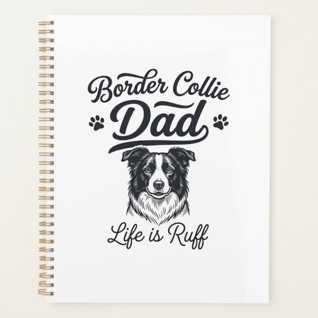 Conception de chemise vintage Border Collie Papa L (Devant)