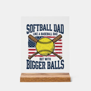 Conception de chemise Vintage Softball Dad Bigger