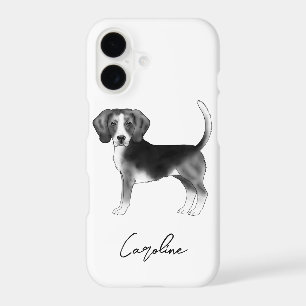 Conception de chien Beagle en noir et blanc avec t