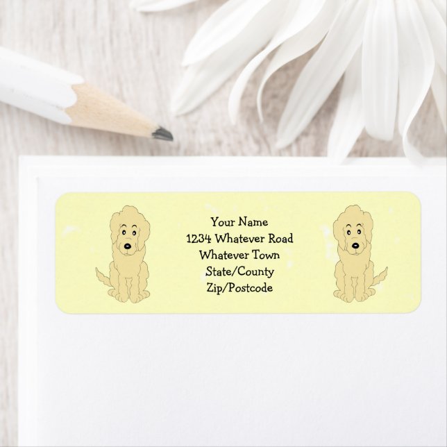 Conception de chien Goldendoodle jaune Adresse de  (En situation)
