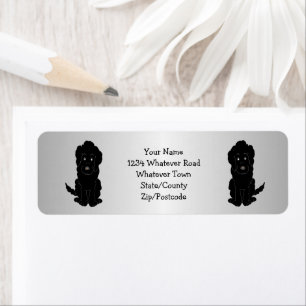Conception de chien Goldendoodle noir Adresse de r