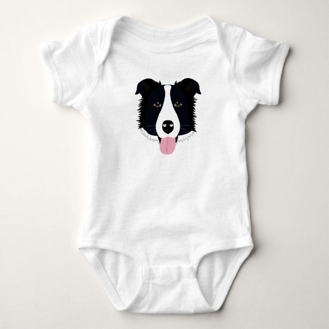 Conception de chien mignonne. body bébé (Devant)