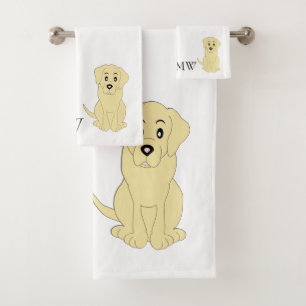 Conception de chien monogramme jaune du Labrador