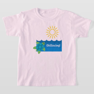 Conception de chillaxage de tortue - T-shirt de ba