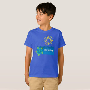 Conception de chillaxage de tortue - T-shirt de ba