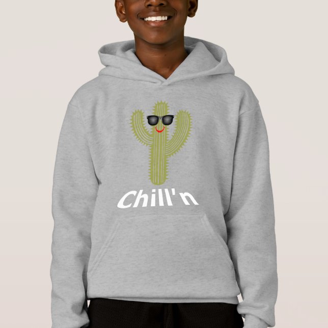 Conception de Chill'n Cactus - Sweat - shirt à cap (Devant)