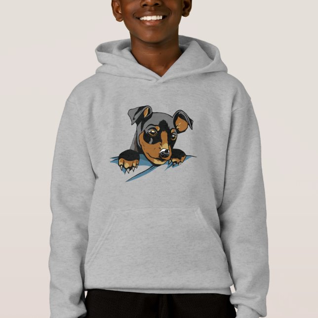 Conception de chiot teckel noir mignon (Devant)