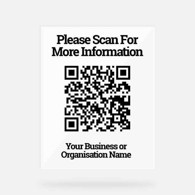 Conception de code QR information (Recto)