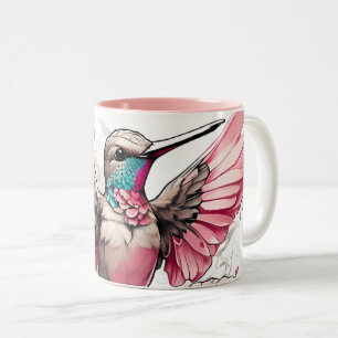 Conception de colibris mignonnes sur une Mug à caf
