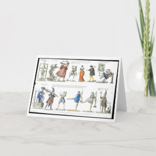 Conception de costume de ballet, carte de voeux