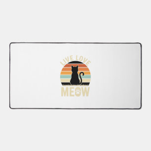 Conception de coucher de soleil de chat vintage Li