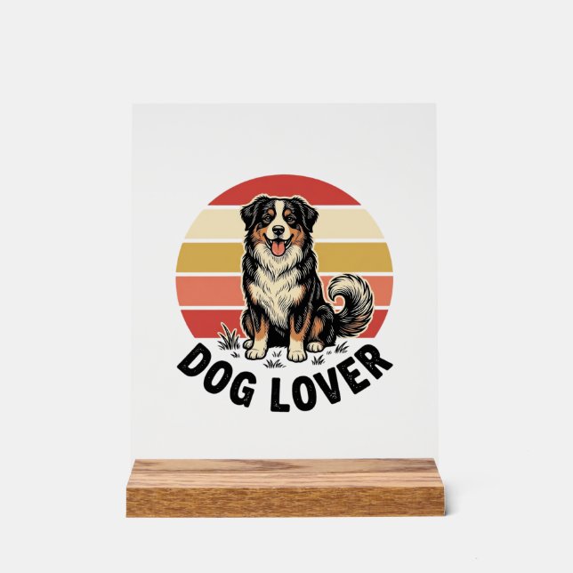 Conception de coucher de soleil de chien mignon gr (Recto)