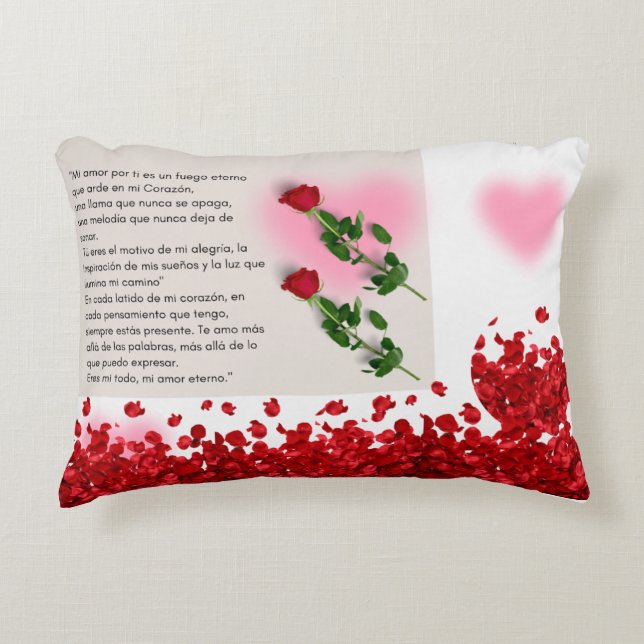 Conception de Coussin de devis "Mi amor" (Devant)
