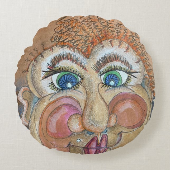 Conception de coussin lunaire à partir d'un dessin (Devant)