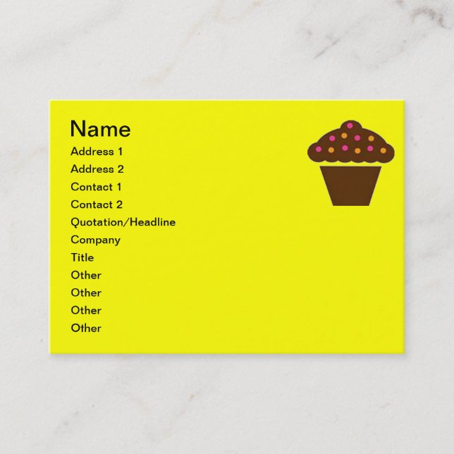 CONCEPTION DE CUPCAKE CARTE DE VISITE (Devant)